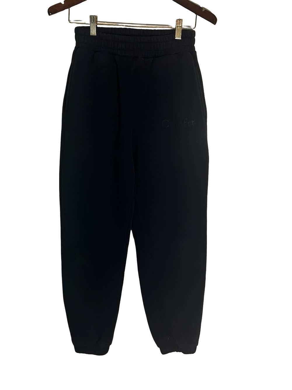 Men's navy blue comfrt Elastic Waist Joggers with Subtle Logo